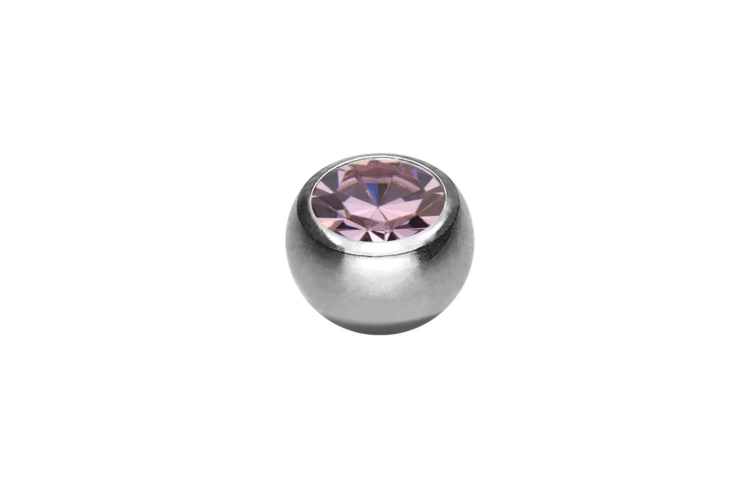 Chirurgenstahl Schraubkugel KRISTALL von Piercingline